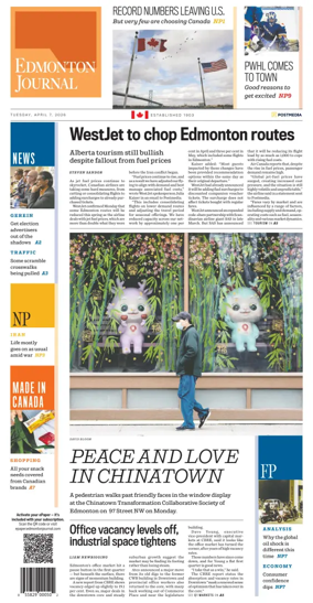 Cover of Edmonton Journal