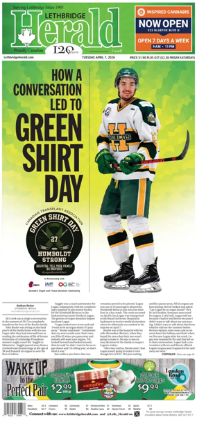 Cover of Lethbridge Herald