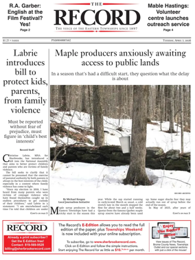 Cover of Sherbrooke Record