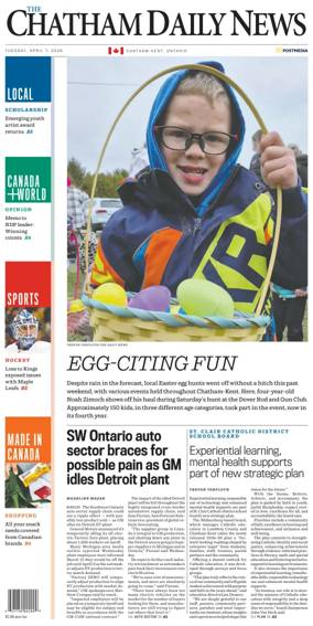 Cover of The Chatham Daily News