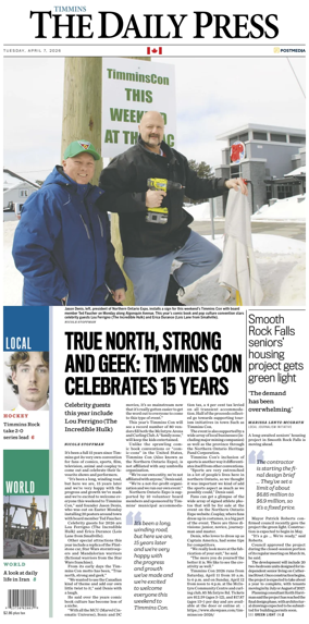 Cover of The Daily Press (Timmins)