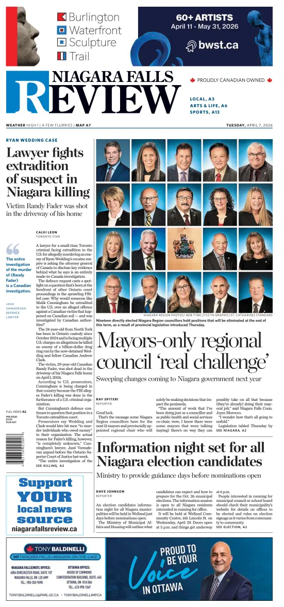 Cover of The Niagara Falls Review