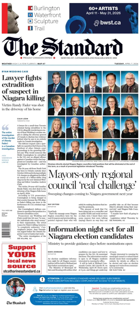 Cover of The Standard (St. Catharines)