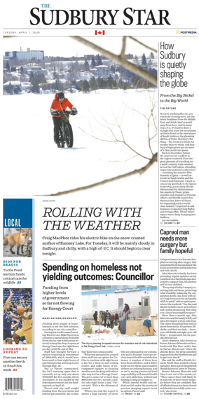 Cover of The Sudbury Star