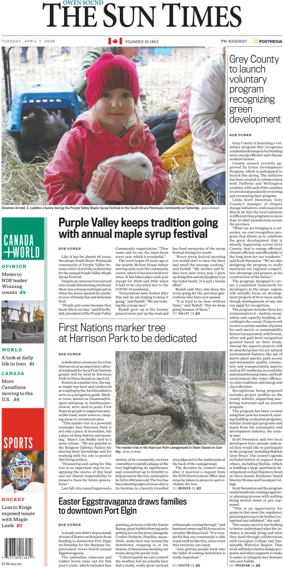 Cover of The Sun Times (Owen Sound)