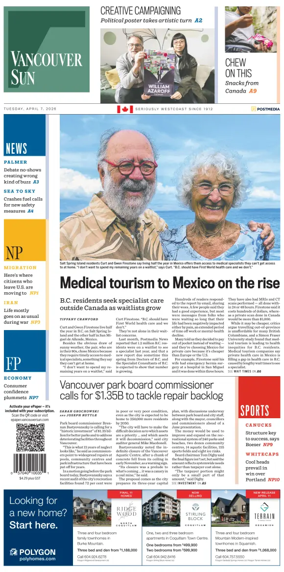 Cover of Vancouver Sun