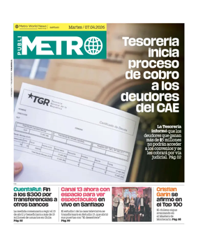 Cover of Publimetro Chile