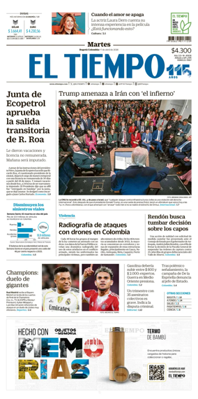 Cover of El Tiempo (Bogota)