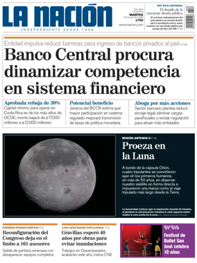 Cover of La Nacion (Costa Rica)