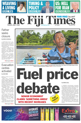 Cover of The Fiji Times