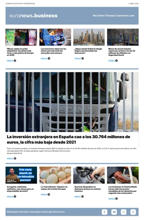 Cover of Euronews Business (Spanish) Compiled Edition