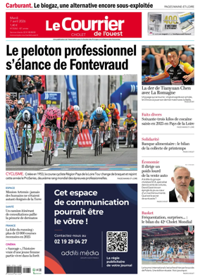 Cover of Le Courrier de l’Ouest (Cholet)