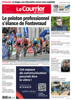 Cover of Le Courrier de l’Ouest (Saumur)