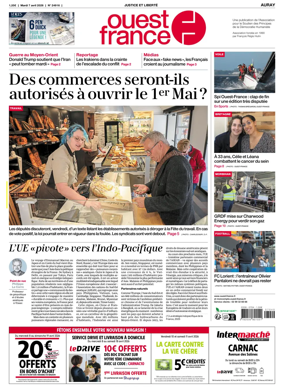 Cover of Ouest France (Auray)