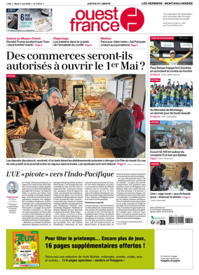 Cover of Ouest France (Les Herbiers / Montaigu)