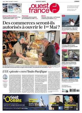 Cover of Ouest France (Lorient)