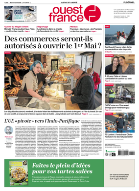 Cover of Ouest France (Ploermel)