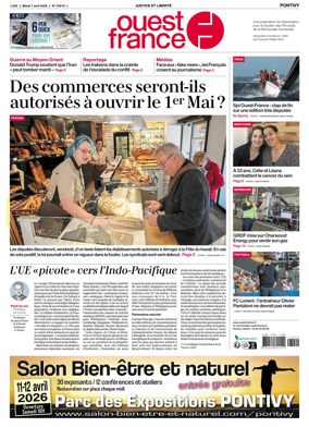 Cover of Ouest France (Pontivy)