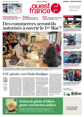 Cover of Ouest-France (Quimper Centre-Finistere)