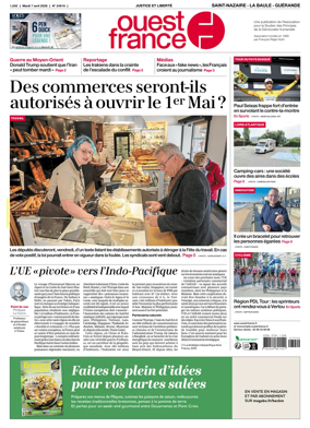 Cover of Ouest France (Saint-Nazaire La Baule Guerande)