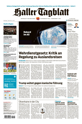 Cover of Haller Tagblatt