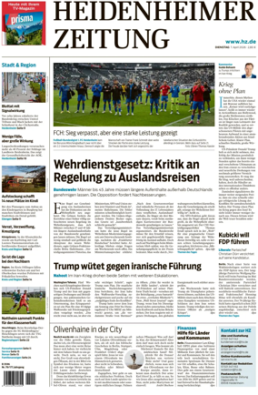 Cover of Heidenheimer Zeitung
