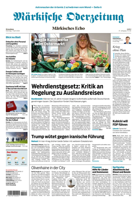 Cover of Markische Oderzeitung Strausberg