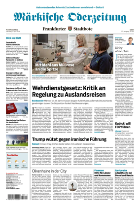 Cover of Markische Oderzeitung Frankfurt (Oder)