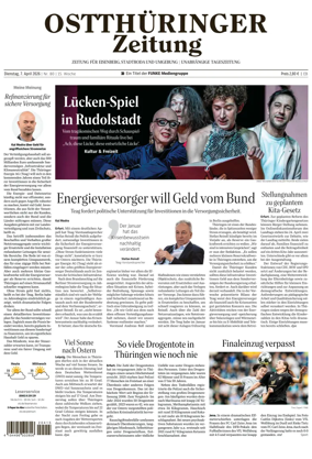 Cover of Ostthuringer Zeitung (Saale-Holzland-Kreis)