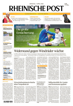 Cover of Rheinische Post - Monchengladbach and Korschenbroich
