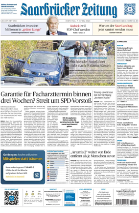 Cover of Saarbruecker Zeitung