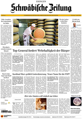 Cover of Schwabische Zeitung (Ehingen)