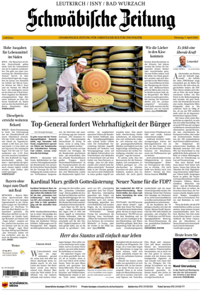 Cover of Schwabische Zeitung (Leutkirch / Isny / Bad Wurzach)