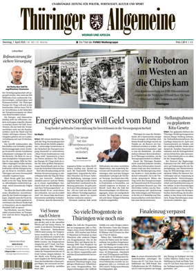 Cover of Thuringer Allgemeine (Weimar)