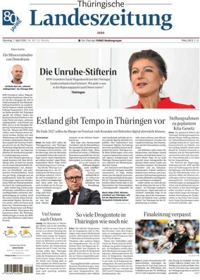 Cover of Thuringische Landeszeitung (Gera)