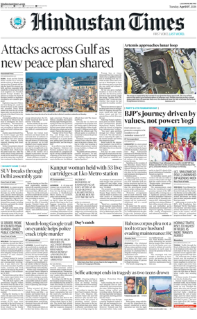 Cover of Hindustan Times (East UP)