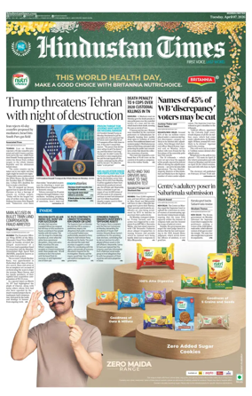 Cover of Hindustan Times Thane