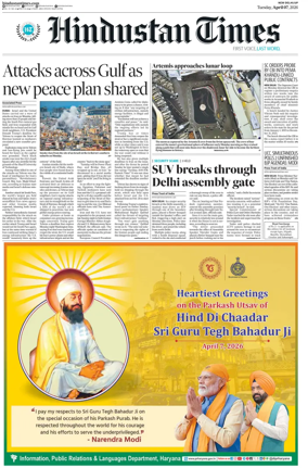 Cover of Hindustan Times (West UP)