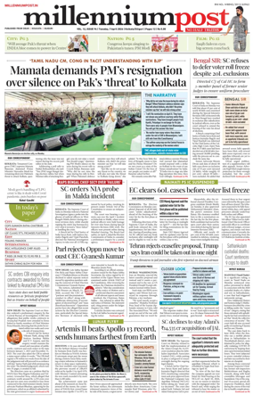 Cover of Millennium Post (Kolkata)