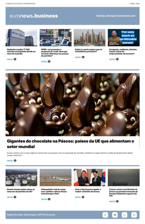 Cover of Euronews Business (Portuguese)