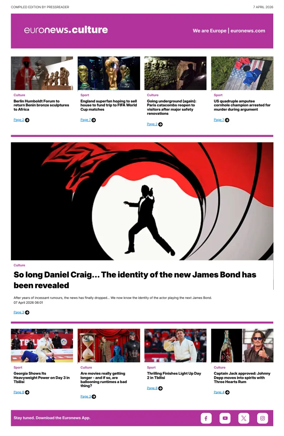 Cover of Euronews Culture and Sport Compiled Edition