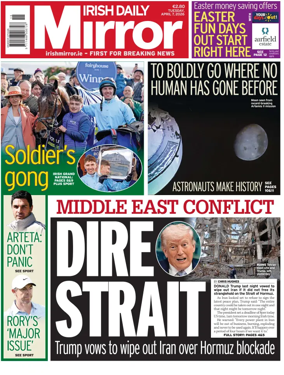 Cover of Irish Daily Mirror