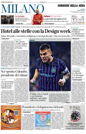 Cover of Corriere della Sera (Milano)