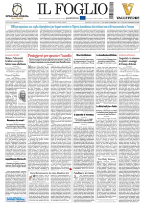 Cover of Il Foglio Quotidiano