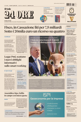 Cover of Il Sole 24 Ore