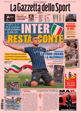 Cover of La Gazzetta dello Sport