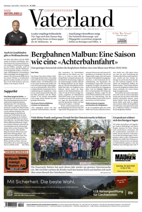 Cover of Liechtensteiner Vaterland