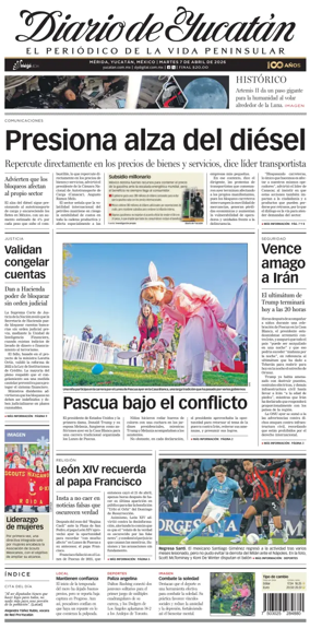 Cover of Diario de Yucatan