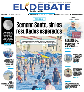 Cover of El Debate de Mazatlan