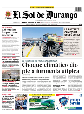Cover of El Sol de Durango